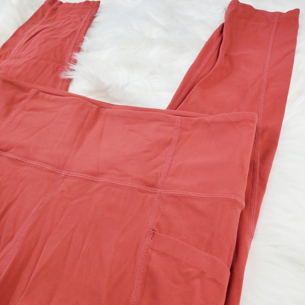 NWOT Athleta Coral Salutation 7/8 Leggings - Picture 4 of 6